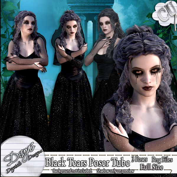 BLACK TEARS POSER TUBE PACK CU - Click Image to Close